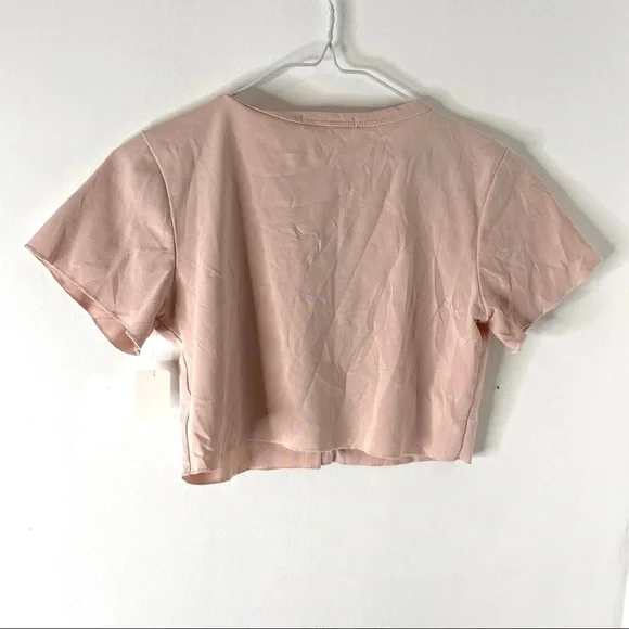ROMWE Button Front Crop Tee - Picture 4 of 4